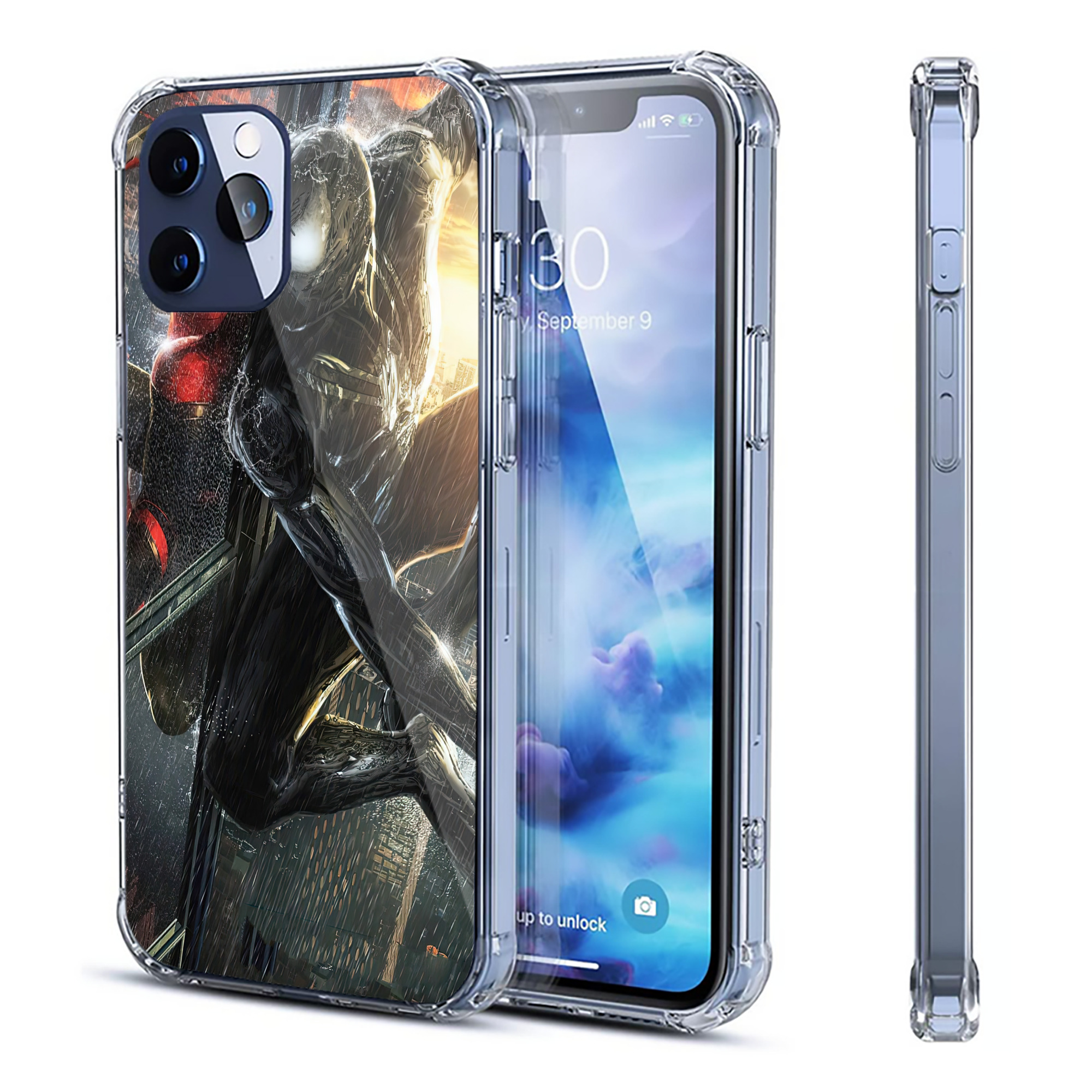 （画像用） Spider Man スパイダーマン 【iPhone 12シリーズ対応】透明スマホケース（クリアソフトケース）